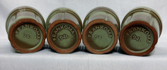 Frankoma Wagon Wheel Tumbler Set 4 Prairie Green 94L