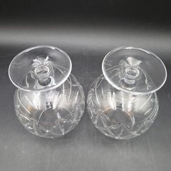 Two Royal Brierly «Ascot» Crystal Glass Cognac Brandy Snifter Glasses