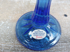Avon 1976 Fostoria Cobalt Blue Goblets Geo/Martha Washington & Mt Vernon Creamer