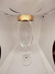 Elegant Gold Gilded Champagne Glasses Set of 4 Formal Stemware Toasting Flutes