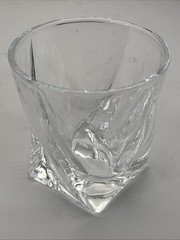 Set of (4) of Mikasa Twisted Motion Crystal Old Fashioned 3.75” Tumblers
