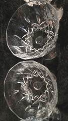 Vintage Clear Pressed Cut Glass Champagne Coupe Sherbet Glasses Set of 4…