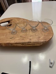 Vintage Set of 4 BOOPIE Glass Sherbet Small Clear dessert dishes Unique