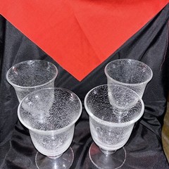 Set of Four – Glass Goblets 🍷🍷🍷🍷 Bubbly Glass