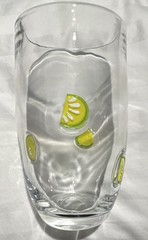 Anthropologie Lime Slice Drinking Glasses Set Of 3