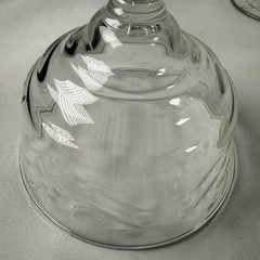 Rock Sharpe Arctic Rose Sherbet Glasses Cambridge Cut Crystal Dessert Set of 2