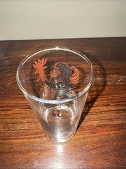Anchor Hocking Leo Zodiac Glass MCM Gold Gild Tom Collins Barware