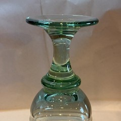 Set of 2 Libbey Sirrus Spanish Green Glass Wine Water Goblets 16oz VTG EUC