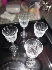 Vintage Rogaska Etched Crystal Glasses