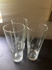 Blakely Oil Etched Cactus Highball Collins Glass AZ Etched Saguaro *Set of 3*