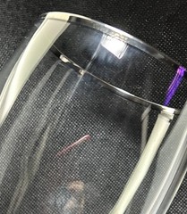 Lenox Madison Platinum Trim Crystal 8” Ice Tea Goblet Water Glass Hand Blown