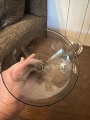 Vtg Fostoria “debutante” Set Of 4 Champagne Grey Body Crystal Foot Mint!