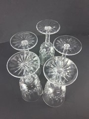 🔥5🔥 Waterford Crystal Lismore Wine glass Claret 💥 VTG Gothic mark 💥 set lot