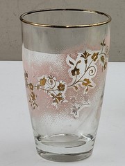 Set of 3 Vintage Libbey Duchess Design MCM Pink Design 4.5″ Water Glasses