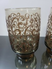 Vintage Libbey Scrolled 12 oz Glasses Prado Florentine Mid Century Set of 4