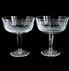 LENOX BEACON HILL CHAMPAGNE GLASSES, Cut Lead Crystal, 5″, 8oz, Made in USA, 2PC