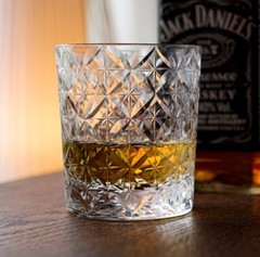 K9 8oz Clear Crystal Glass Rocks Whiskey Glasses Hand-carved Stars Glass 1PC