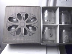Libbey Hostess Glassware Frosted Silver Foliage Old Fashion Glasses 9.5oSet of 8