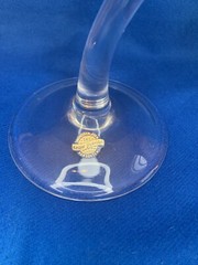 Bleikristall 24% Peter Kaspar Hand Blown Art Glass Pink Purple Candle Holder
