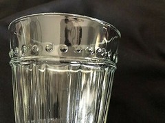 ~Vtg Anchor Hocking Clear Glass Tumbler~Raised Glass ‘Balls’ 1″ Down Frm Top~*
