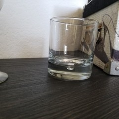 1 Pippi Clear Pattern Double Old Fashion Whiskey Glass Bubble float Kosta Boda