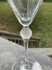 Oscar De La Renta TUXEDO GOLD Rim Water Wine Goblet Crystal Glass