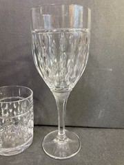 Ralph Lauren Aston Lo-Ball Rocks Tumbler & Tall Wine/Water Glass – MINT