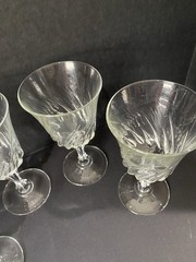 Cristal D’ Argues Durand Flammers Crystal Water Goblets 7” Set of 4
