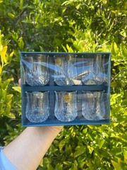 Vintage 6 Longchamp Cristal d’Arques France Tumbler Old Fashioned Liquor Glasses
