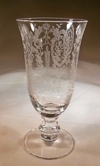 TIFFIN JUNE NIGHT CRYSTAL #17392 5-1/8″ TALL 5-OUNCE FOOTED JUICE TUMBLER!