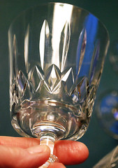 Vtg Set 7 EDINBURGH CRYSTAL ED130 Vertical Hand Cut Water Goblet Glasses SIGNED