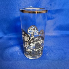 Vintage 3 Signed MCM 22k Culver Mushroom Barware Bar Highball Cocktail Glasses