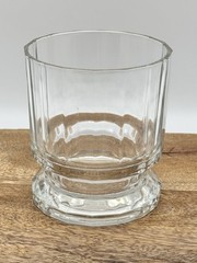 DANSK DESIGNS Clear Glass Paneled Tumbler DOF Low Ball 9oz Gustav France SINGLE