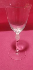 2 Crystal Saski Frosted Pineapple Stem Wine Champagne Glasses
