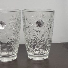 Princess House Fantasia 4 Crystal Tumblers #545 New In Original Box Made In USA