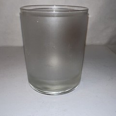 Vintage Gump’s CA Frosted Lowball Cocktail Glass Asian Chinese Gold Shou Symbol