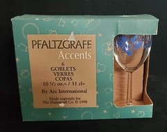 Pfaltzgraff Yorktowne Set of 6 – 10.5oz Wine Glass Water Goblet Glassware