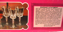 8 Vintage Lady Victoria France Crystal Stemware 2 Oz. Cordials Chantelle NOS MIB