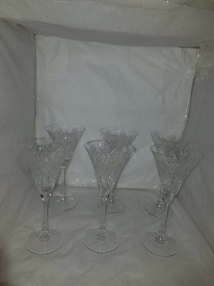 Oscar De La Renta Cathedral Wine / Water Crystal Glasses
