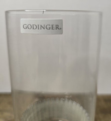 Godinger Crystal Highball Sequined Glasses Tumblers Set of 2 With Box