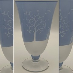 Slant Collections Winter Wonderland 3pc Water Goblets/Glasses 1994-2018 6″t 16oz
