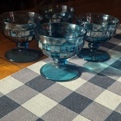 These are vintage Indiana Glass Whitehall sherbet or champagne glasses. 4 Piece