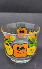 Vintage Nancy Lynn Smiling Fruit Juice Glass 1970s Anchor Hocking
