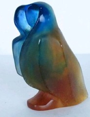 Daum Pate de Verre «Love Owl» Figurine.