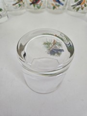 8 Vintage West Virginia Glass Co. Song Birds 3.5″ Drinking Glasses FREE SHIPPING