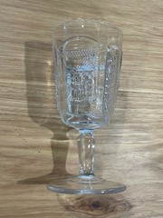 McKee Brothers Deer And Pine Tree Goblet Circa 1886 EAPG