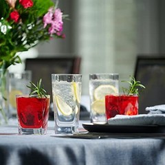 Collins Everyday Drinking Glasses Set of 16 Drinkware Kitchen Glasses for