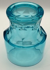 Viking 4″ Aqua Georgian Tumblers Set of Two | Vintage UV Glow