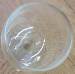 Vintage MCM Cordial Glasses Set Of 2 Beehive Stem Ribbed Clear 4″ H 1.75″ D