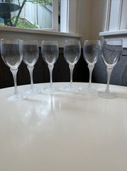 Cristal D’Arques-Durand Uzes Satine Small Wine Sherry Cordial Glasses, Set Of 6